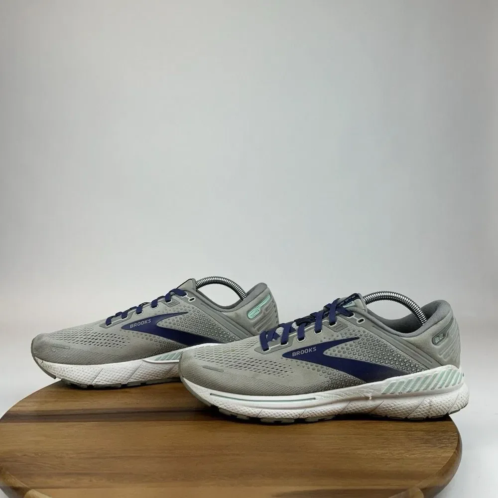 Womens Brooks Adrenaline‎ GTS 22 Gray Athletic Running Sneakers Shoes Size 11 B